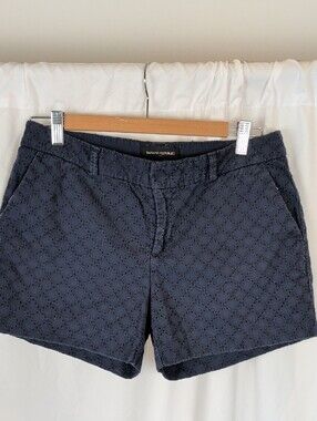 Banana Republic Navy Blue Cotton Eyelet Shorts - Size 6P